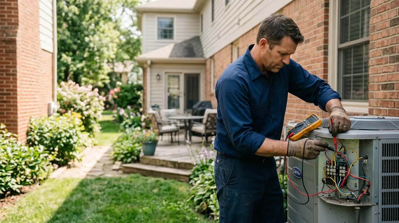 HVAC technician working near Elberon, VA